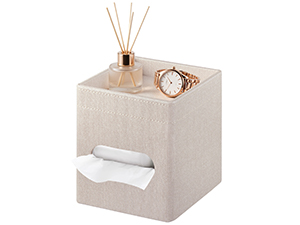 Square Leather Tissue Box Cover