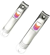 CUTICOR Nail Clippers, Set of 2, Ultra Sharp Sturdy Fingernail and Toenail Clipper Cutters w/Tin ...