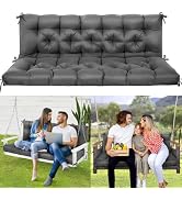 1 MIDDLE ONE Porch Swing Cushions, Memory Foam Outdoor Replacement Cushion for Patio Swing Furnit...