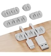 GLUIT Adhesive Desktop Cable Organizer Versatile Cord Holders Wire Clips and Cable Holder Cord Or...