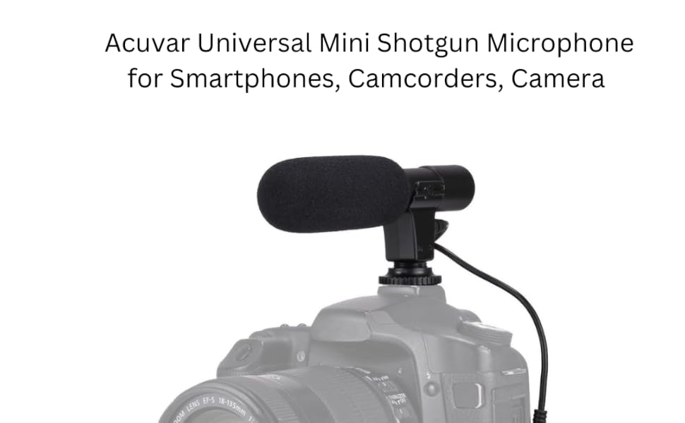 Universal Mini Shotgun Microphone for Smartphones, DSLRs, and Camcorders – Perfect for YouTube, Vlog