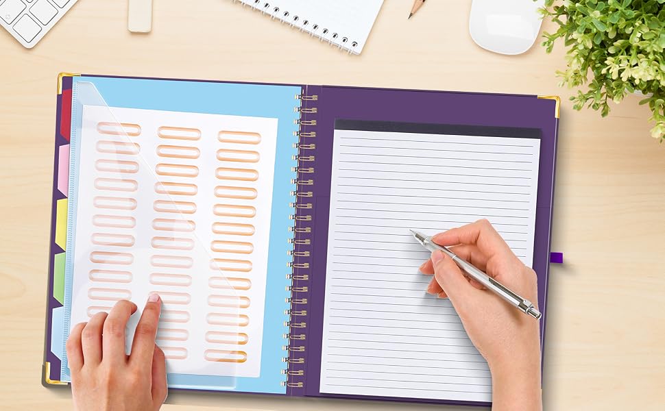 Clipboard Folio with Refillable Notepad for Letter Size (11" x 8.5")