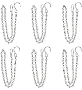 YINGFENG 6 Pack 19.7 Inch Silver Hanging Chain for Hanging Bird Feeders, Bird Houses, Planters, B...