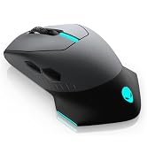 Alienware Wired/Wireless Gaming Mouse AW610M - 16000 DPI Optical Sensor, 350 Hour Rechargeable Ba...