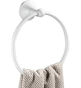 Flybath Towel Ring Brass White Finish Hanger Holder for Bathroom Accessories Wall Mounted
