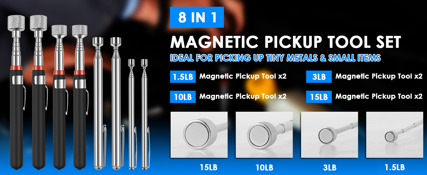 telescopic magnetic pick-up tool