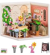 Rolife Super Creator Kits Fresh Flower Shop, Tiny House Building Blocks for Little Dolls, DIY Pla...