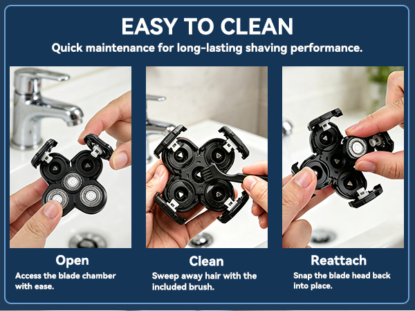 3 PCS Head Shaver Replacement Heads