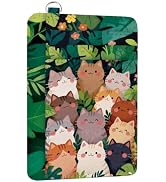 peacoblue RFID Blocking Credit Card Holder for Women - Cartoon Cats on Forest and Leaf PU Leather...