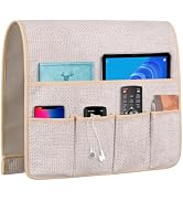 WETRBWEH Remote Control Holder, Storage Couch Caddy Armchair Caddy for Recliner with 5 Pockets, R...