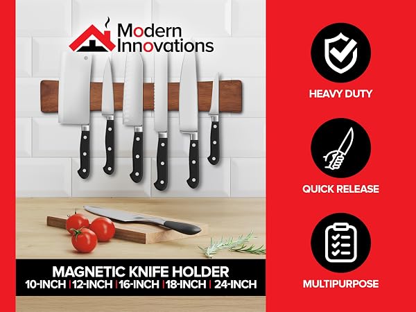 Magnetic knife holder, quick release, heavy-duty, multi purpose