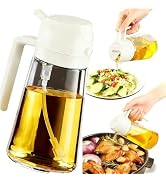 JACCOOTHALIA 16oz/470ml Oil Sprayer for Cooking, 2 in 1 Oil Dispenser for Kitchen, Olive Oil Spra...