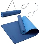Ewedoos Eco Friendly Yoga Mat Thick TPE Yoga Mat Non Slip Yoga Mats Anti-tear Exercise Workout Ma...
