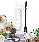 half gallon glass water bottle with time marker with straw motivational water bottle