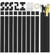 Cable Cover Wall - Large Cord Covers for Wires on Wall, 157 Inches TV Cable Hider Wall Kit, Black