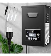 200W Low Voltage Landscape Transformer, Landscape Lighting Transformer with Photocell Sensor & Ti...
