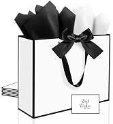 Ethhqu 3 Pack Elegant Large Gift Bags with Handles, 12.6x10x4 Inch - Set Includes Tissue Paper & ...