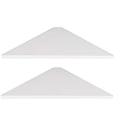 evron Corner Mounting Shelf,Easy to Install Wall Corner Shelf,Wood Immitation with Hole Pattern,S...
