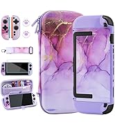 RHOTALL Purple Carrying Bundle for Nintendo Switch 2 (2025), Shockproof Protective Hard Shell Cut...