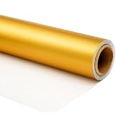 Ulmasinn Golden Matte Metallic Wrapping Paper, Solid Color Gift Wrapping Paper for Graduation, Mo...