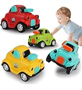 IOMDRWU Inertial Push and Go Cartoon Car Toys for Toddlers 1-3, Friction Powered Race Vehicles fo...