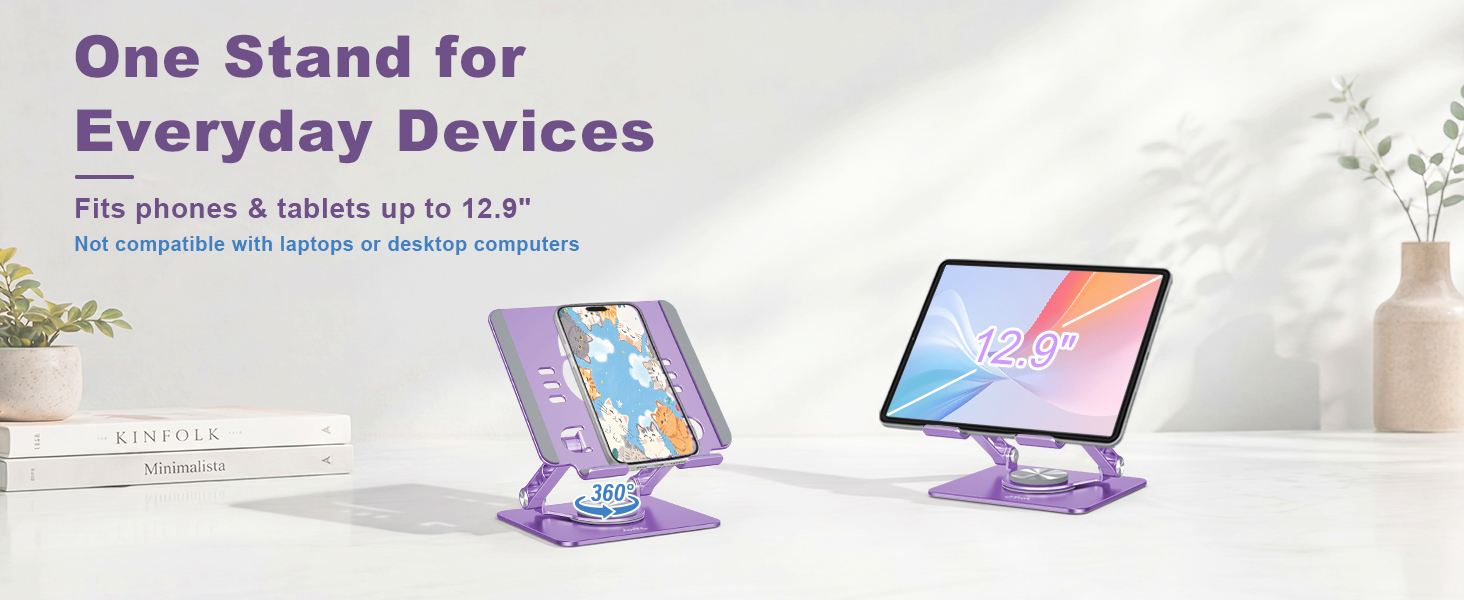 Adjustable tablet stand for iPad Pro, Air, Mini, Kindle and tablets up to 12.9 inches daily
