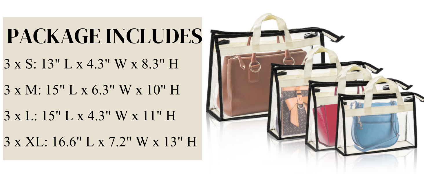 Clear Handbag Storage Organizer