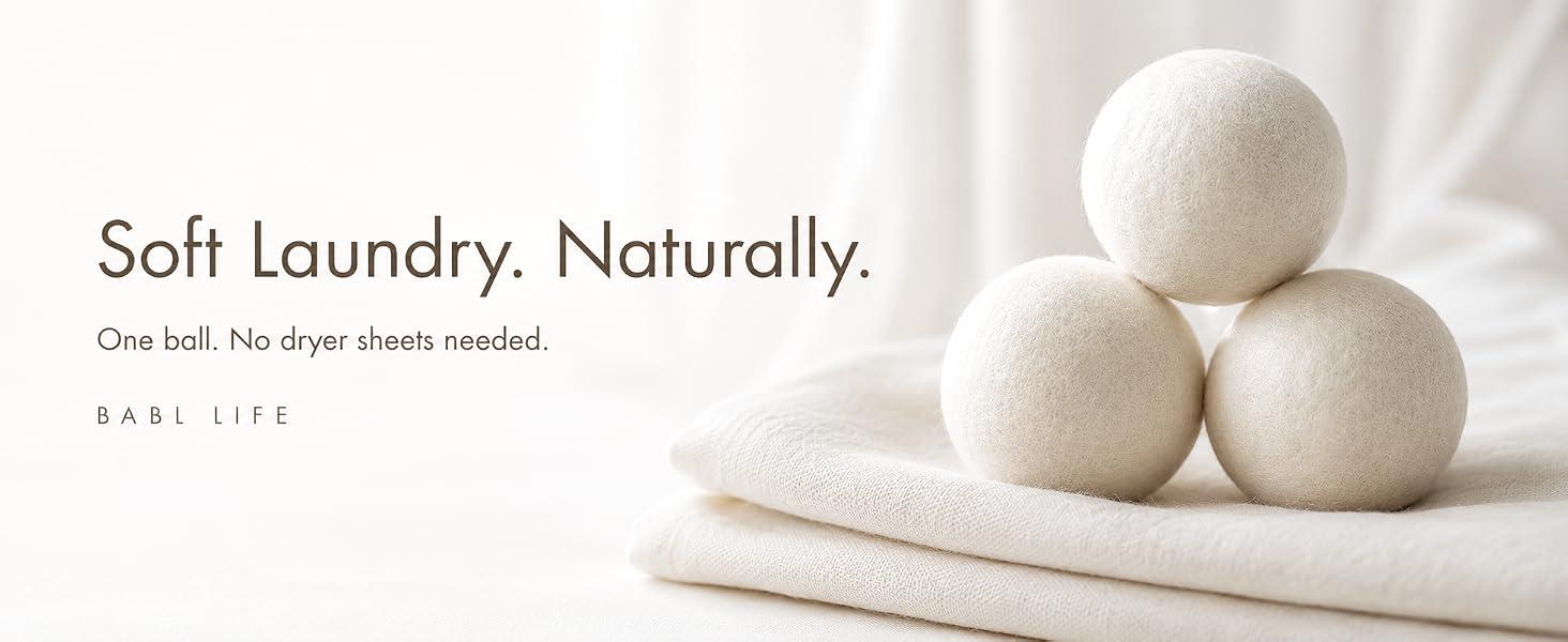 One ball. No dryer sheets needed.