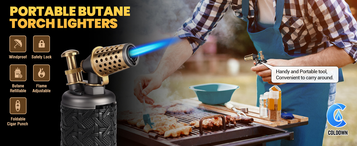 Portable torch lighters