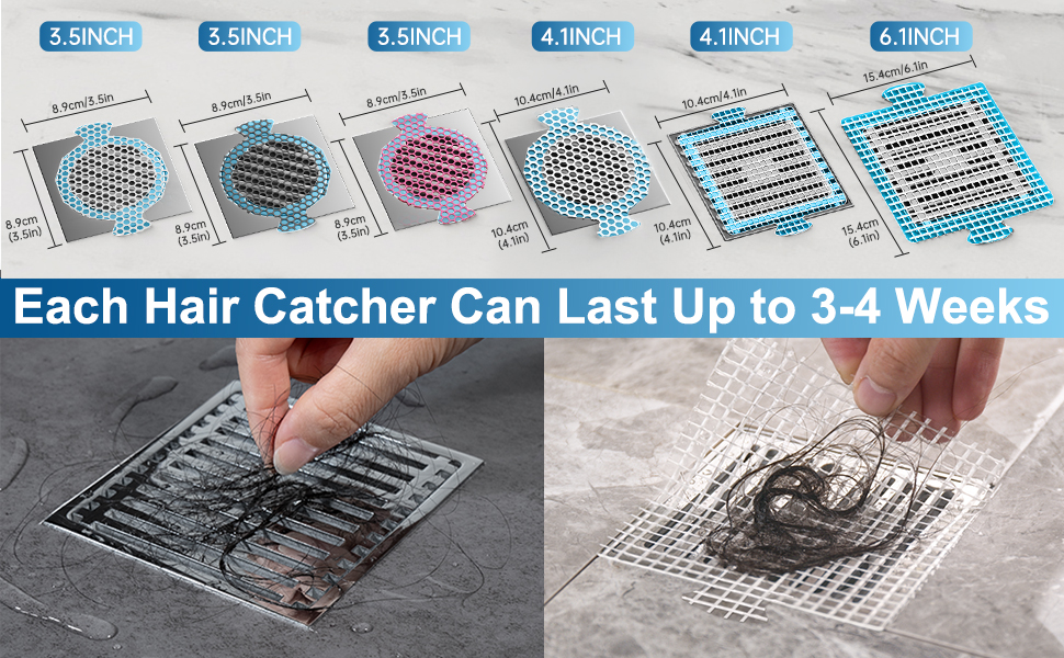 Invihug disposable shower drain hair catcher