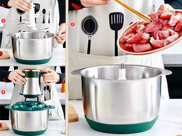 Meat grinding steps