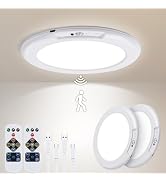 Aialun Rechargeable Motion Sensor Ceiling Lights, 3CCT&Dimmable Battery Operated Ceiling Lights w...
