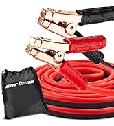 CARTMAN 1 Gauge 25Feet Jumper Cables 800AMP Heavy Duty Booster Cables with Carry Bag