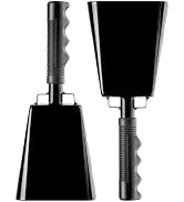 Steel Cowbell with Handle 8 Inch Cow Bells Noise Makers, 2 Pack Large Cowbells for Sporting Event...