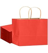 qiqee 13"x4.5"x10" Large Gift Bag with Handles Bulk 32PCS Gift Paper Bags Red Bags Multiple Uses ...