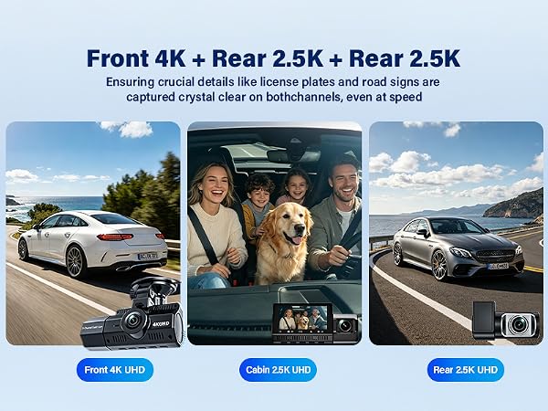 3 channel dash cam