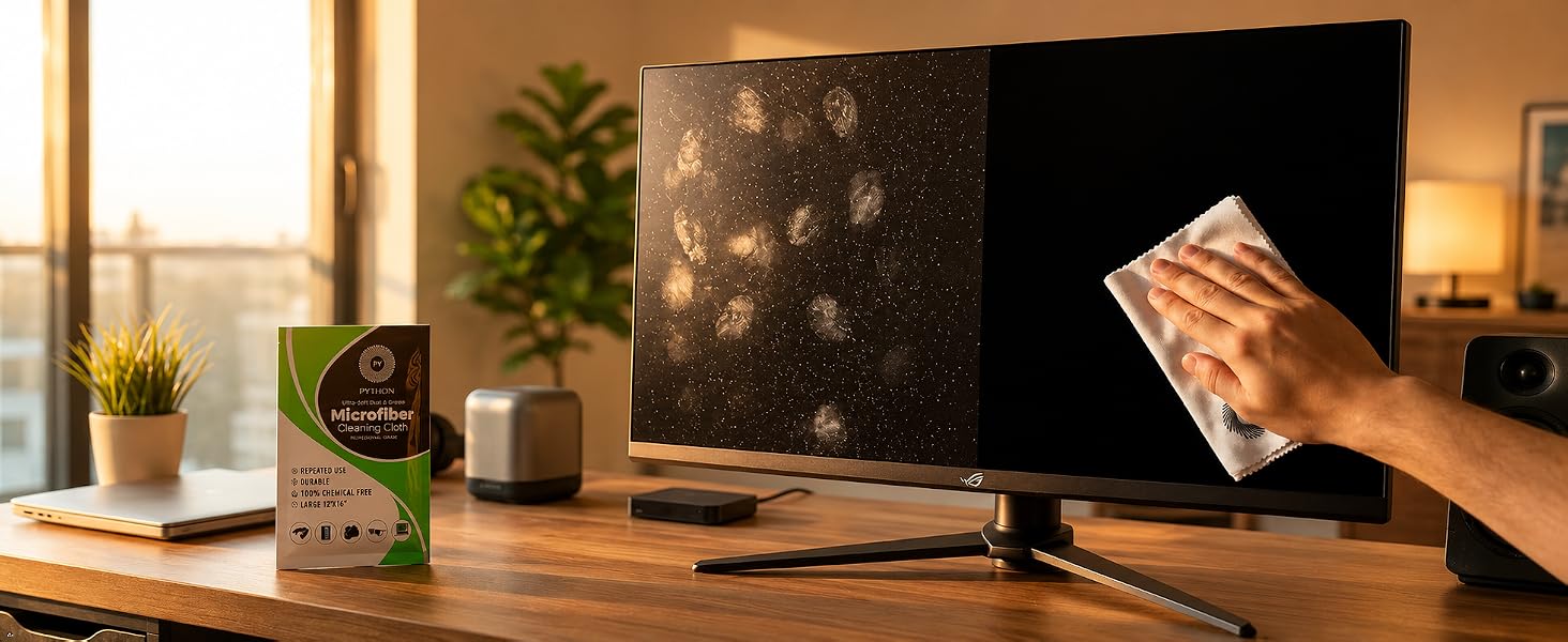 oled tv cloth for cleaning no smudges clear view
