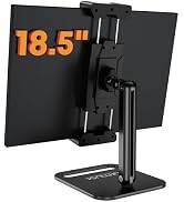 Urmust Portable Monitor Stand with Weighted Base, Adjustable Tablet Holder for Desk, Universal Mo...