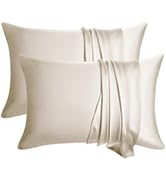 beige silk pillowcase