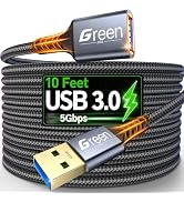 USB Extension Cable, 10FT USB Extender, High Speed USB 3.0 Extension Cord, Type A Male to Female ...