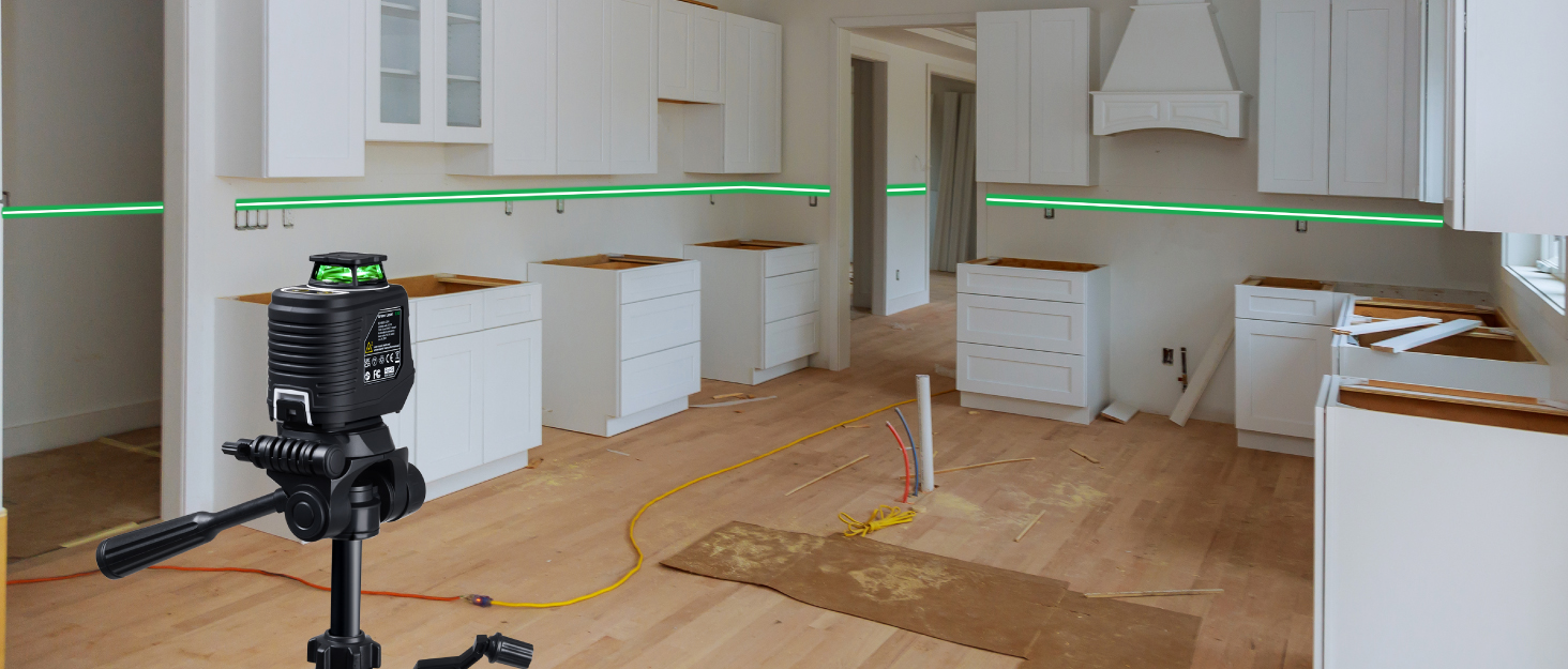 laser level with tripod