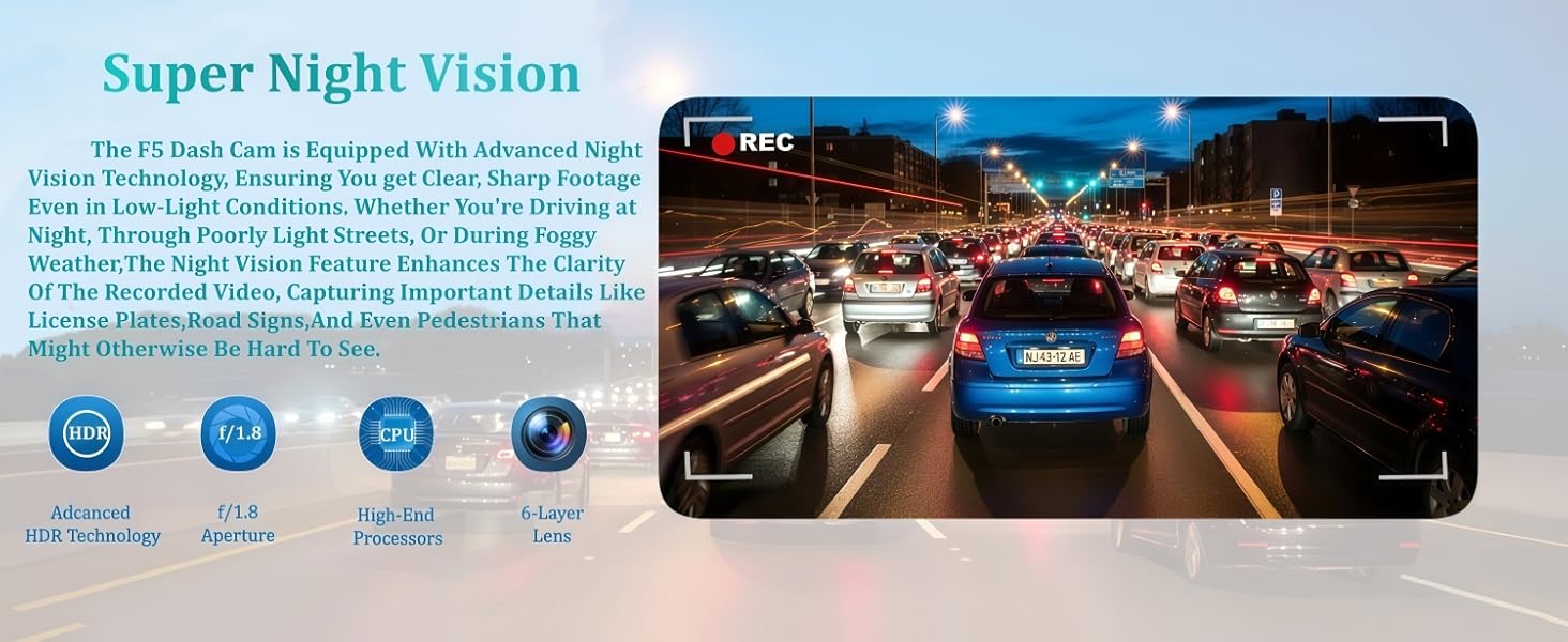 Dash Camera With Night Vision