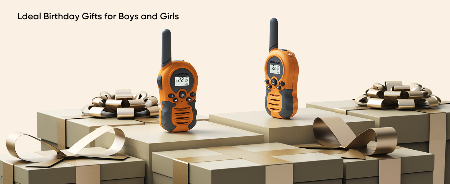 FOREDOM Rechargeable Walkie Talkies for Kids Walkie Talkies Long Range for Boy & Girl - 2 Pack