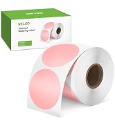 Nelko Genuine 2 Inch Pink Circle Thermal Stickers Labels, Compatible with Nelko PL70E Label Print...