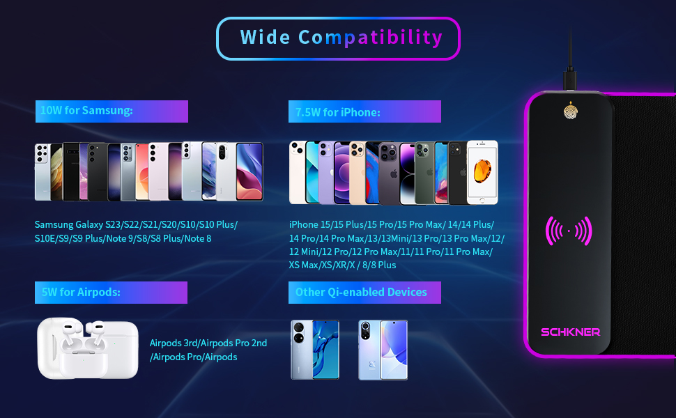 wireless charging mou pad