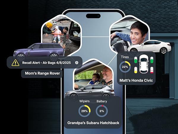 Monitor all vehicles Code reader for cars and trucks tracks every family vehicle in one account