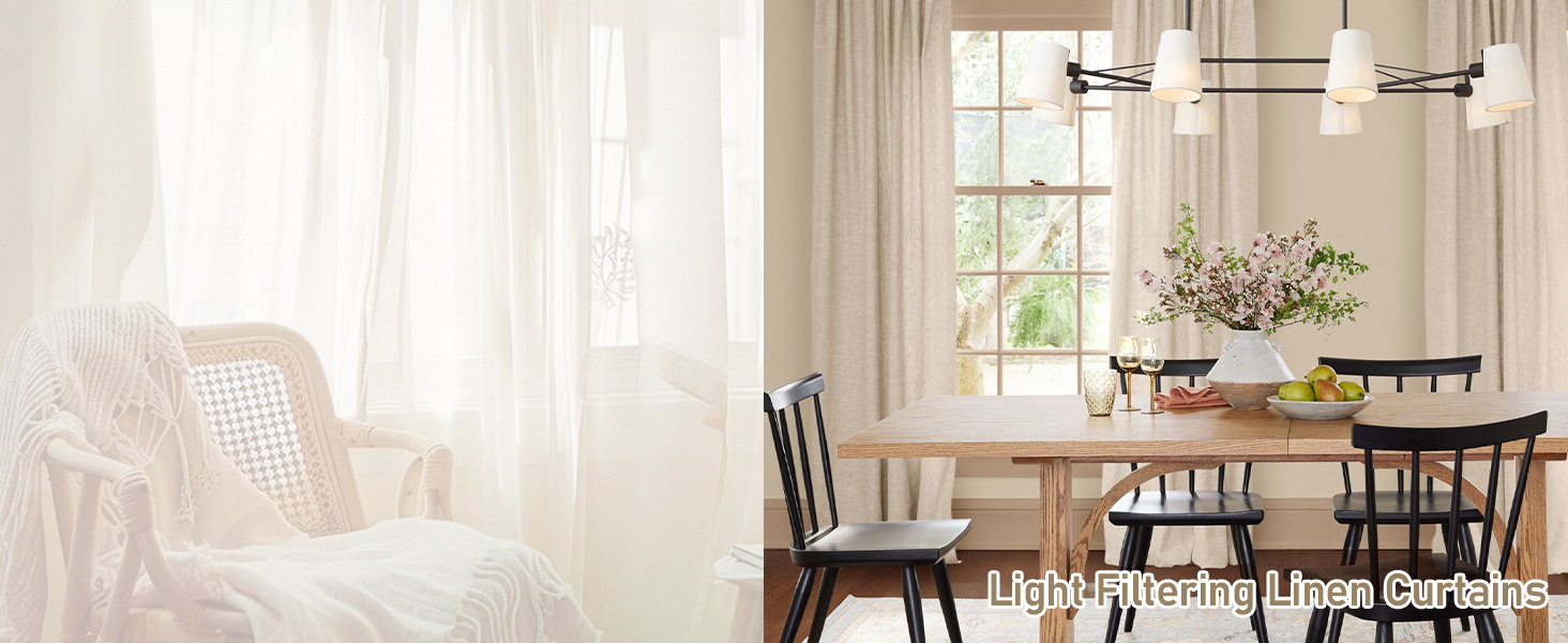 light filtering linen curtains