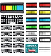 Lonely Binary 12-Pack 10-Segment LED Bar Graph Display Kit in 6 Vivid Colors 2X (Red/Yellow/White...