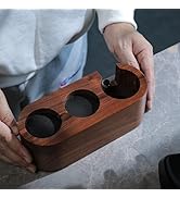 58mm Espresso Tamper Station Rosewood KNODOS Espresso Machine Accessories For Coffee Bar Wooden C...