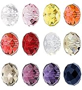 BEADNOVA 3mm Briolette Glass Rondelle Crystal Beads for Jewelry Making(1200pcs)